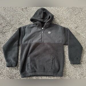 abercrombie kids sherpa half zip fleece hoodie, NWOT